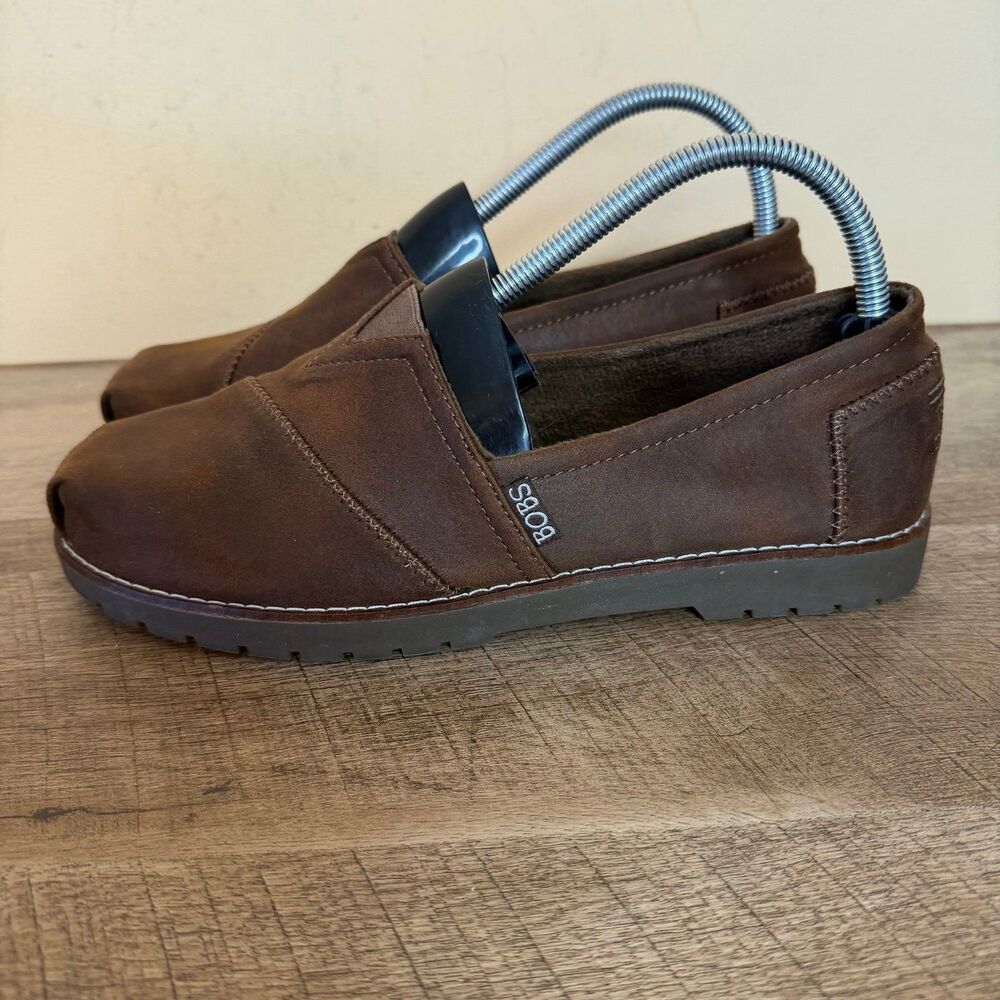 Skechers BOBS Shoes Womens 8.5 Chill Lugs Urban Spell Loafers 113352 Brown
